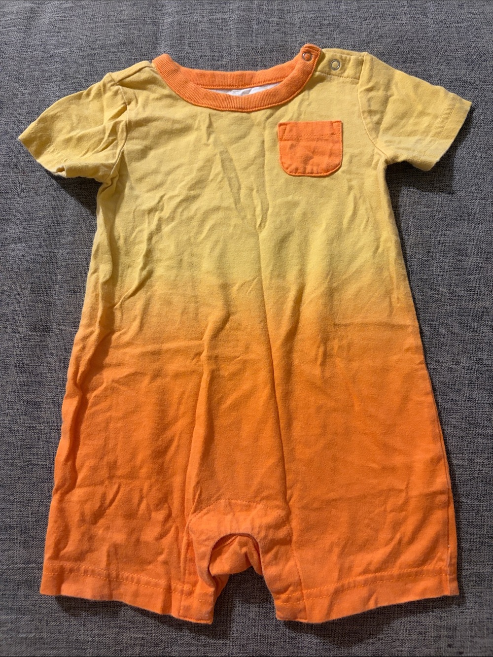 wonder nation Yellow to Orange Ombre Short Sleeve One-Piece